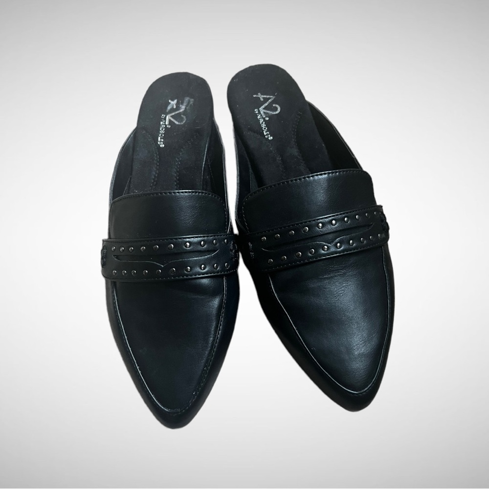A2 by Aerosoles Good Girl Black Studded Mule 8